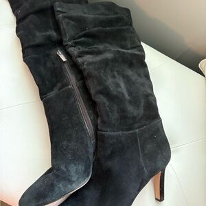 Vince Camuto Black Suede Heeled Boots